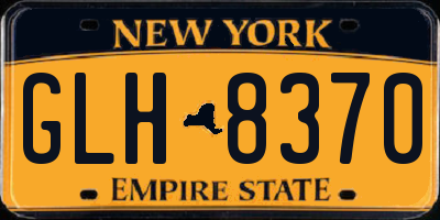 NY license plate GLH8370