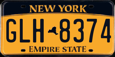 NY license plate GLH8374