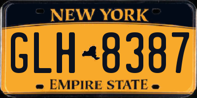 NY license plate GLH8387