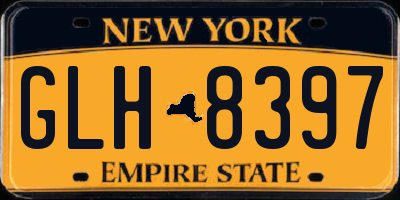 NY license plate GLH8397
