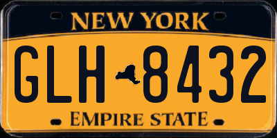 NY license plate GLH8432