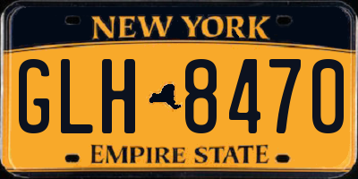 NY license plate GLH8470