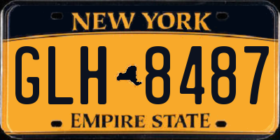 NY license plate GLH8487