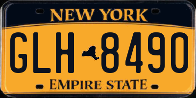 NY license plate GLH8490