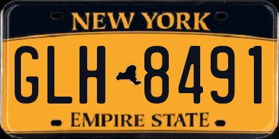 NY license plate GLH8491