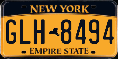 NY license plate GLH8494