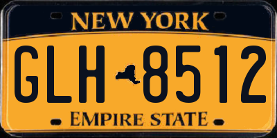 NY license plate GLH8512