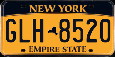 NY license plate GLH8520