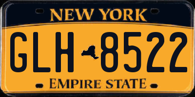 NY license plate GLH8522