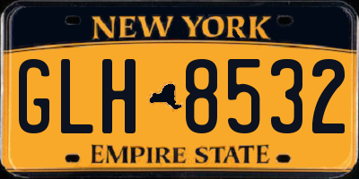 NY license plate GLH8532