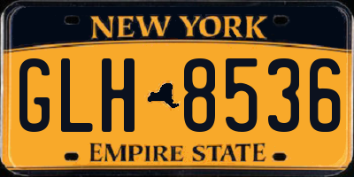NY license plate GLH8536
