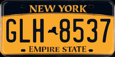 NY license plate GLH8537
