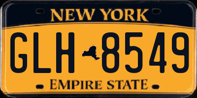 NY license plate GLH8549