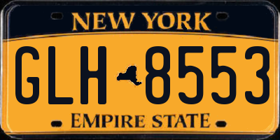 NY license plate GLH8553