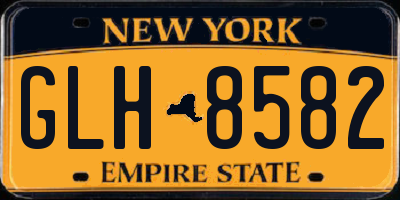 NY license plate GLH8582