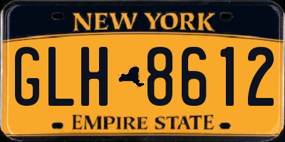 NY license plate GLH8612