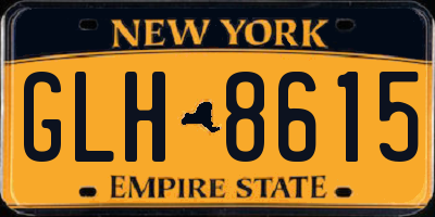 NY license plate GLH8615