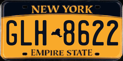 NY license plate GLH8622