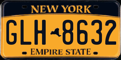 NY license plate GLH8632