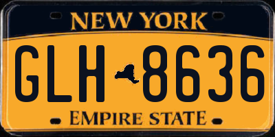 NY license plate GLH8636