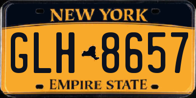 NY license plate GLH8657