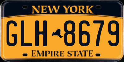 NY license plate GLH8679