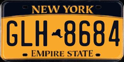NY license plate GLH8684