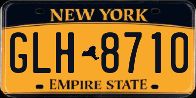 NY license plate GLH8710