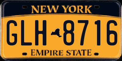 NY license plate GLH8716