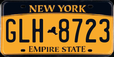NY license plate GLH8723