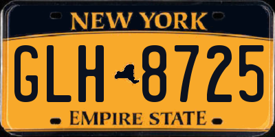 NY license plate GLH8725