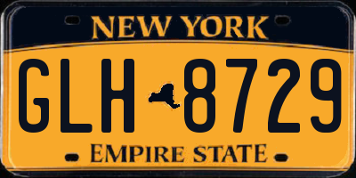 NY license plate GLH8729