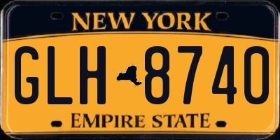 NY license plate GLH8740