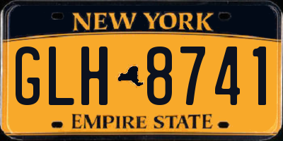 NY license plate GLH8741