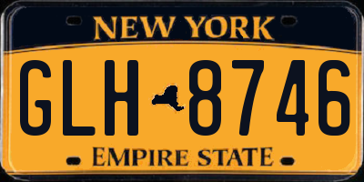 NY license plate GLH8746