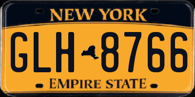 NY license plate GLH8766