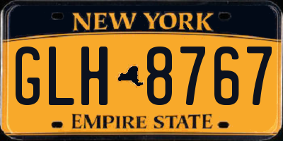 NY license plate GLH8767
