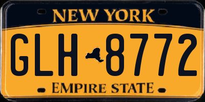 NY license plate GLH8772