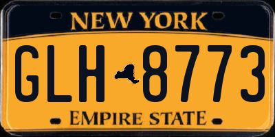 NY license plate GLH8773