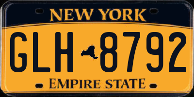 NY license plate GLH8792