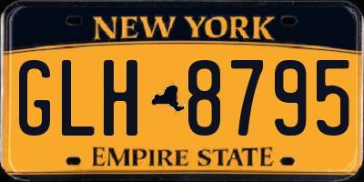 NY license plate GLH8795