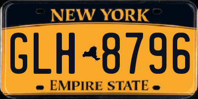 NY license plate GLH8796