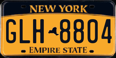 NY license plate GLH8804