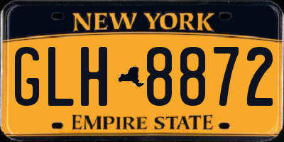 NY license plate GLH8872