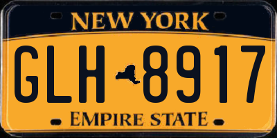 NY license plate GLH8917