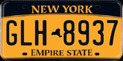 NY license plate GLH8937