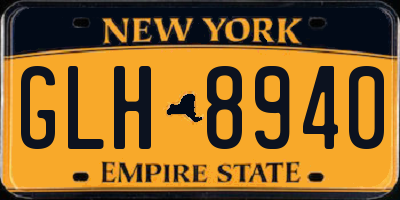NY license plate GLH8940