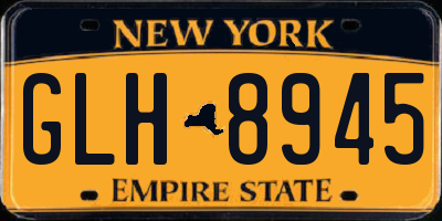 NY license plate GLH8945