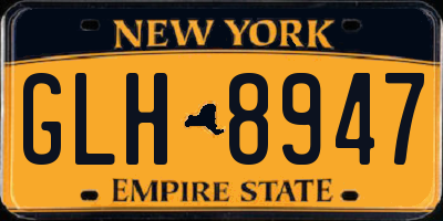 NY license plate GLH8947