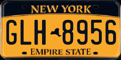 NY license plate GLH8956